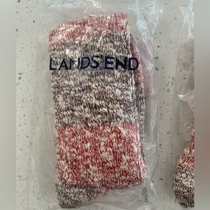 New - Thermaskin Heat - cozy Christmas socks - Lands End - 2 pairs available